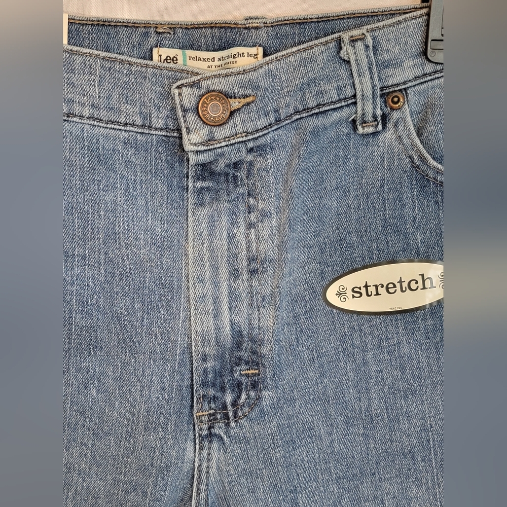 NWT Lee Relaxed Straight Leg Blue Denim Jeans Size 12M - Picture 4 of 12
